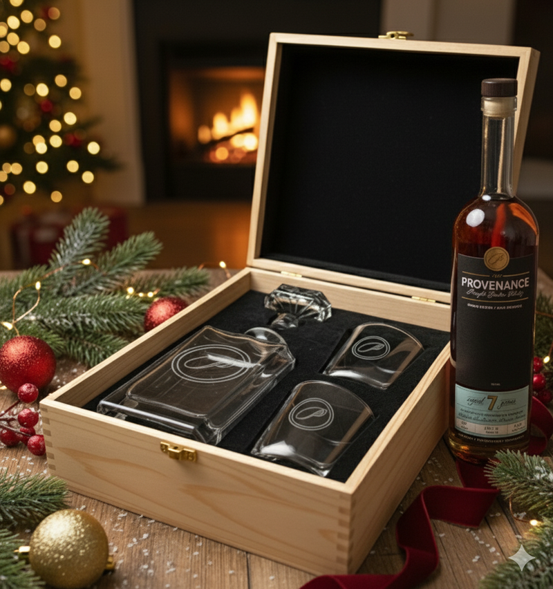 Provenance 7 Year Bourbon Gift Set with Crystal Decanter and Glasses